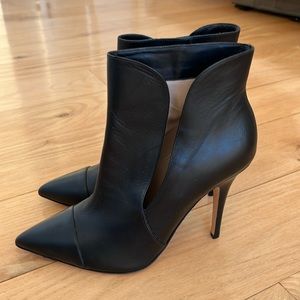 Emerson Fry Black Leather Bootie, Size 39